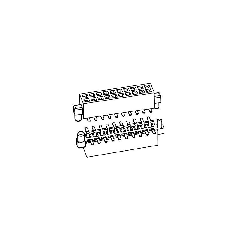 PH1.27*H3.4mm Female Header Double row SMT series